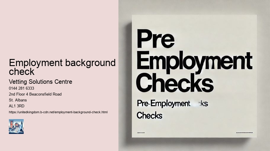 What does pre employment screening involve?